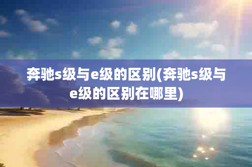 奔驰s级与e级的区别(奔驰s级与e级的区别在哪里)