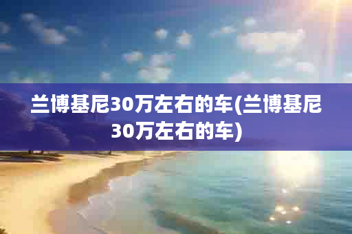 兰博基尼30万左右的车(兰博基尼30万左右的车)