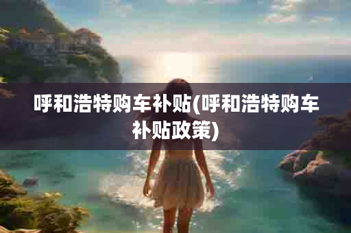 呼和浩特购车补贴(呼和浩特购车补贴政策)