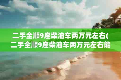 二手全顺9座柴油车两万元左右(二手全顺9座柴油车两万元左右能买吗)