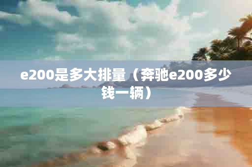 e200是多大排量（奔驰e200多少钱一辆）